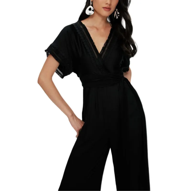 Diane Von Furstenberg SS24 Jumpsuit Women's Black-4