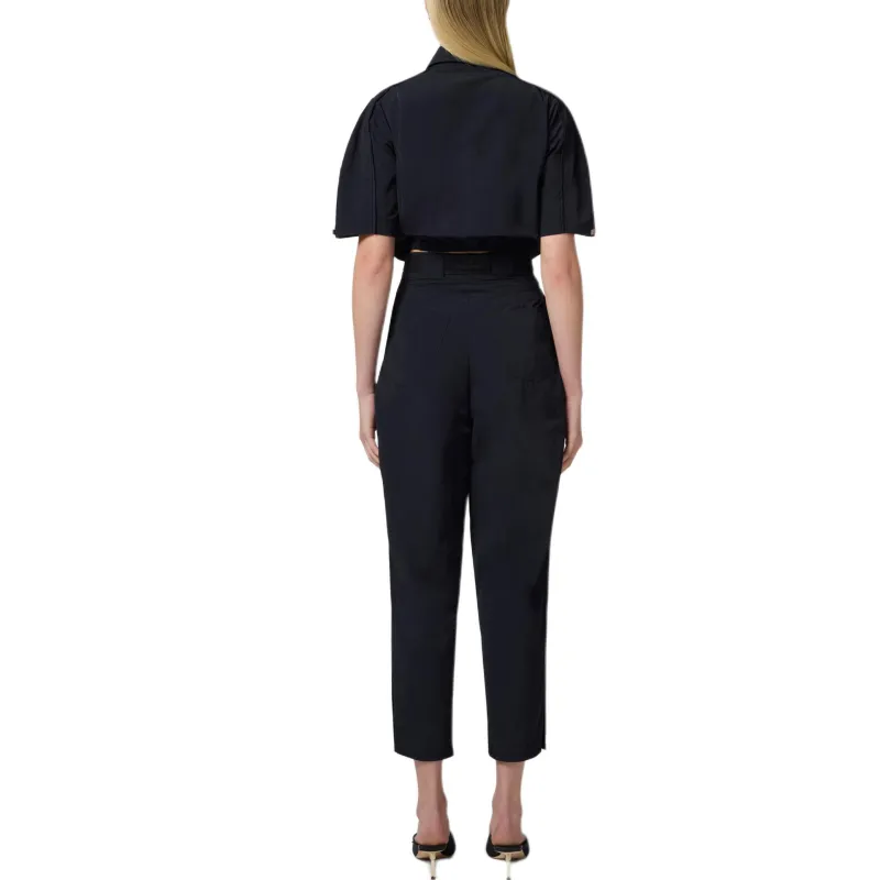 Elisabetta Franchi Button Up Cropped Blouse-2