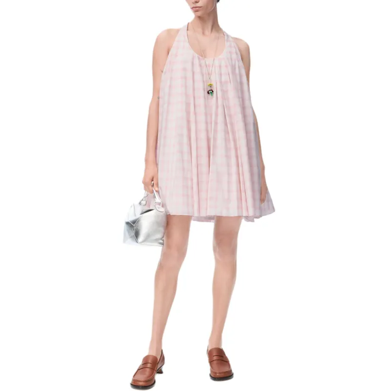 LOEWE Checked Midi Dress-1