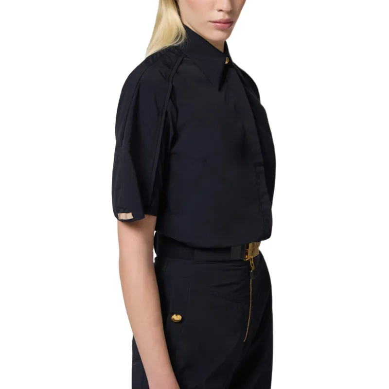 Elisabetta Franchi Button Up Cropped Blouse-3
