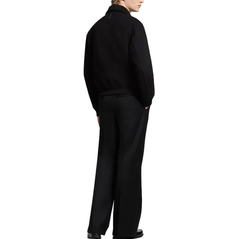 LOUIS VUITTON Wool Silk Double Face Blouson-4