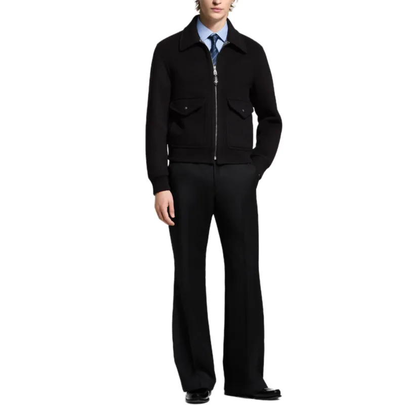 LOUIS VUITTON Wool Silk Double Face Blouson-1