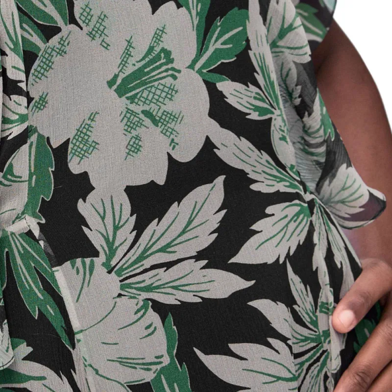 LOEWE Floral Printed Off Shoulder Dress-4