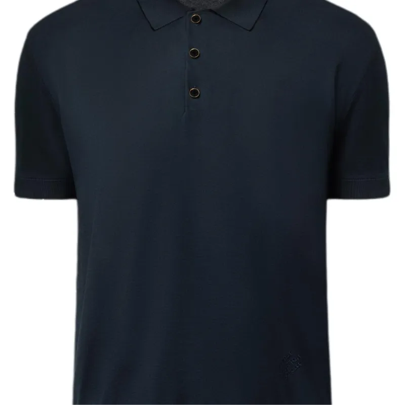 LOUIS VUITTON Cotton Silk Blend Short Sleeved Polo Shirt-1