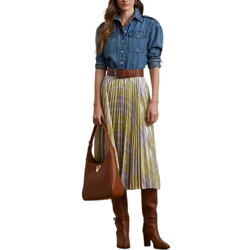 Polo Ralph Lauren Casual Long Skirts Women's Green-1