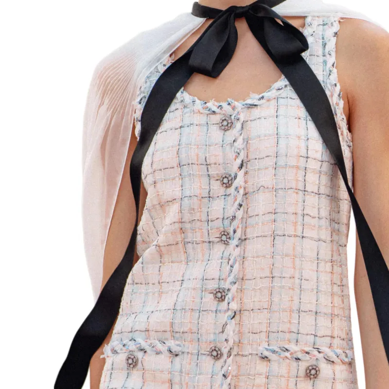 CHANEL 25S Spring Summer Collection Slip Dress Women's White-2