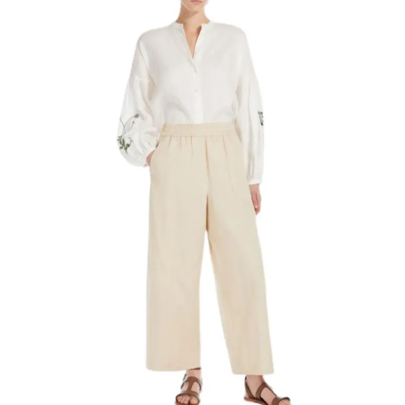WEEKEND MaxMara SS25 Casual Pants Women's White-2