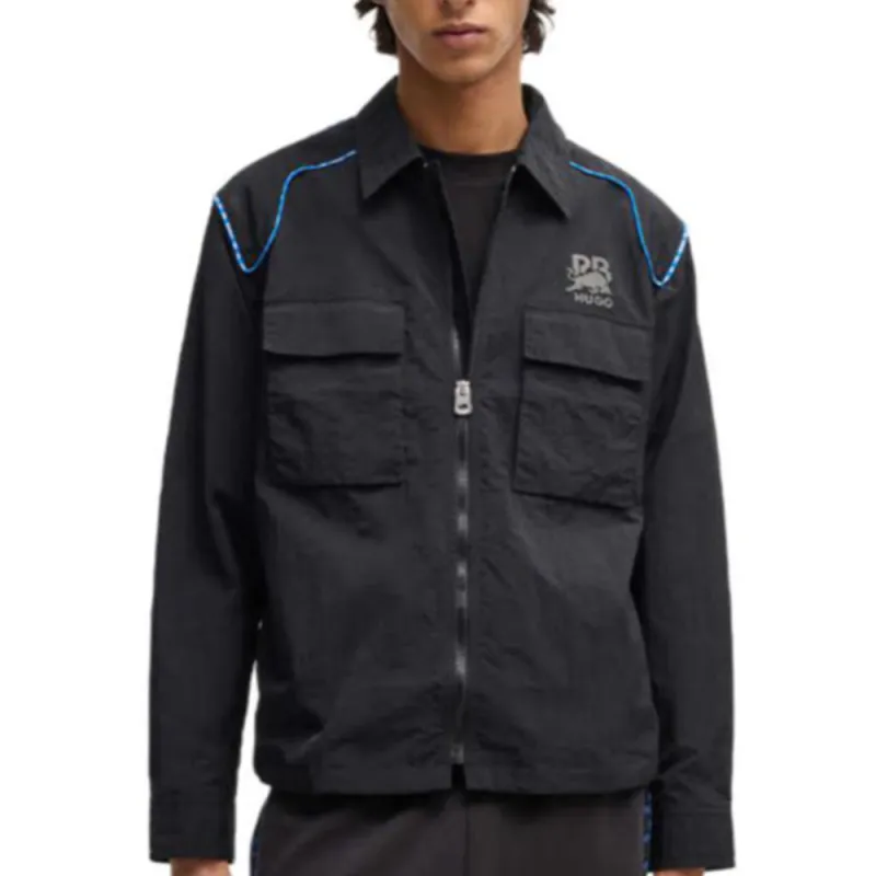 Hugo X Red Bull Carbon Stealth logo Overshirt-1