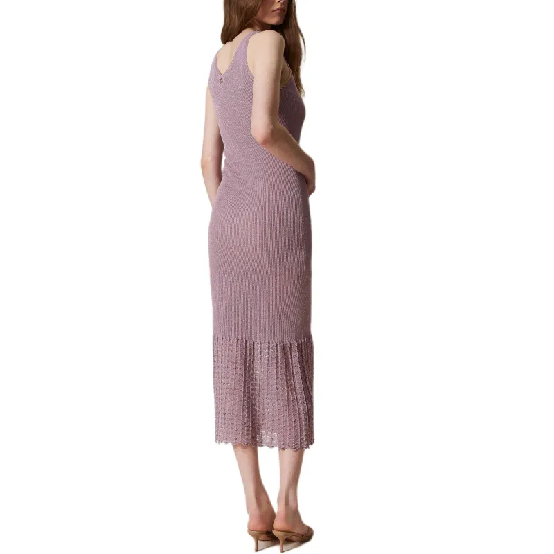 TWINSET MILANO SS25 Sleeveless Dress Women's Purple-1