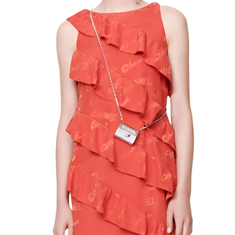 CHANEL SS22 Sleeveless Dress Women's Red-4