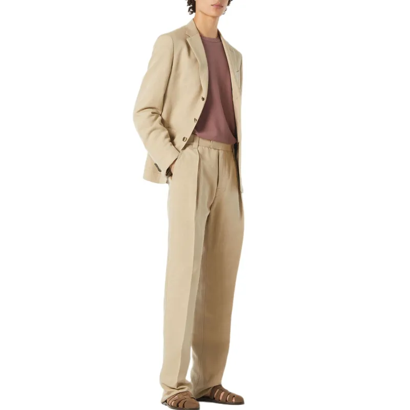 Loro Piana Reinga SS25 Casual Pants Men's Khaki-4