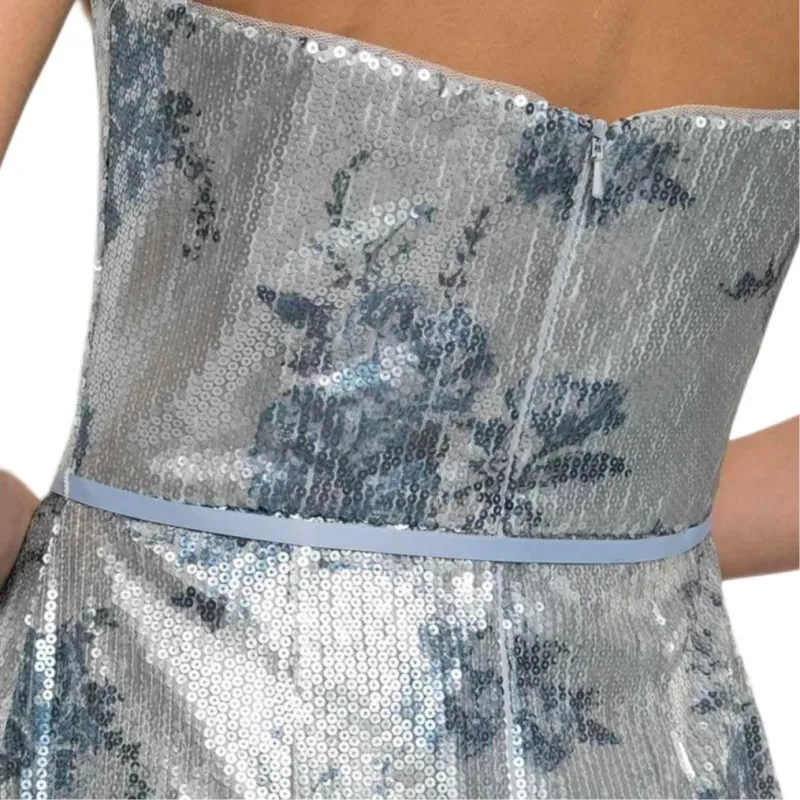 Marchesa Notte Sequin Embellished Bridesmaid Gown-4