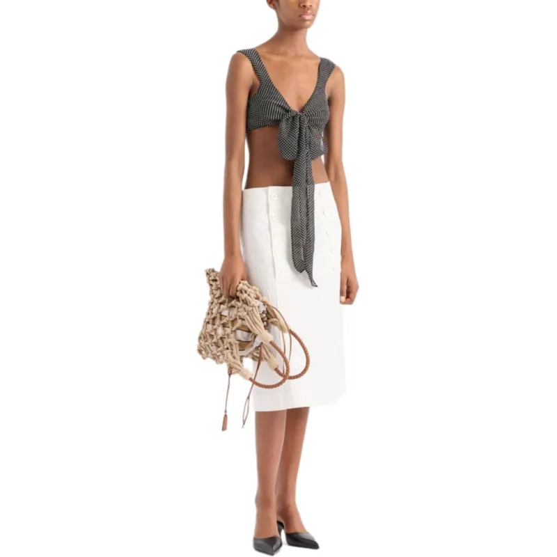 PRADA Crop Tops Women's Black-3