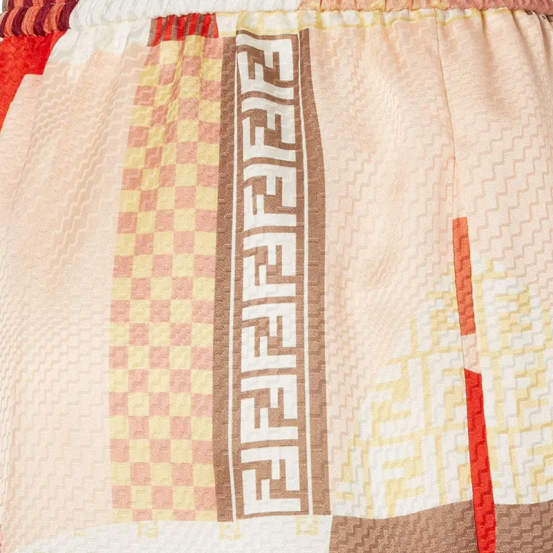 FENDI SS25 Casual Shorts Women's Pink-3