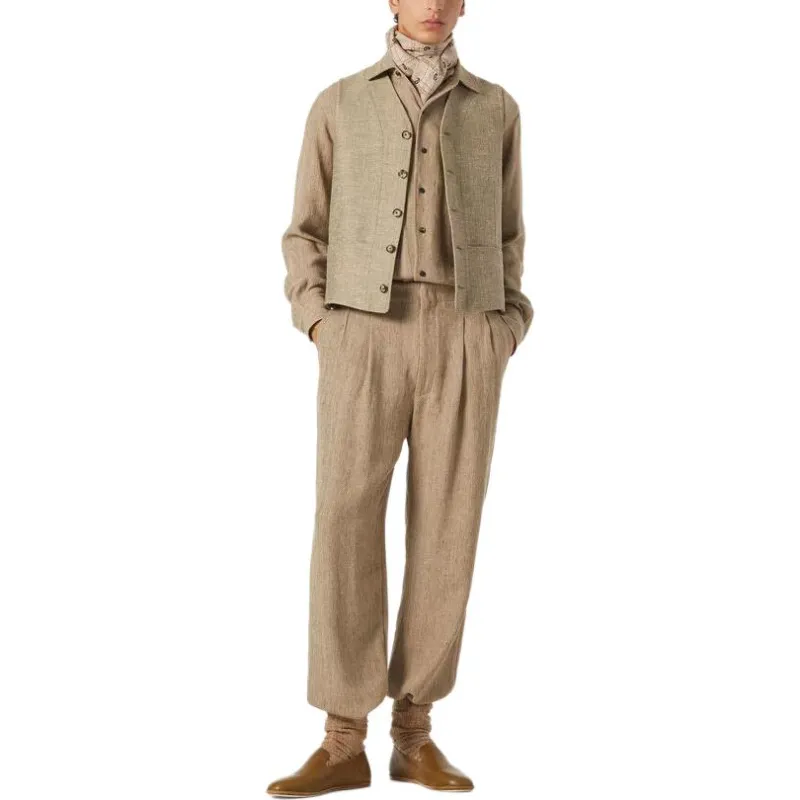 Loro Piana Casual Pants Men's Brown-2