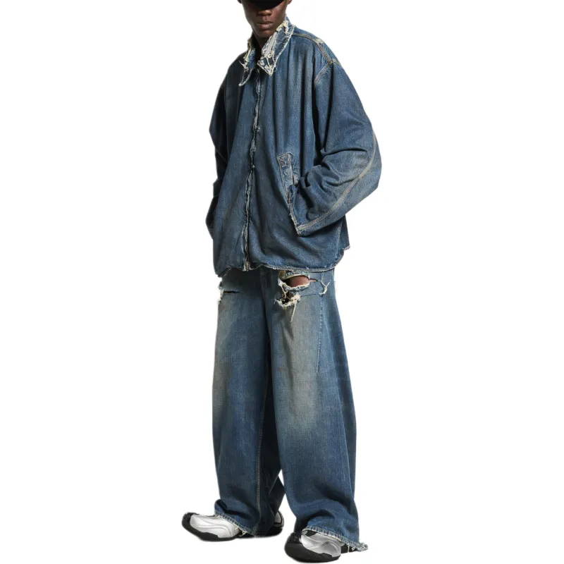 Balenciaga Jackets & Coats Regular Fit Men's Blue-2