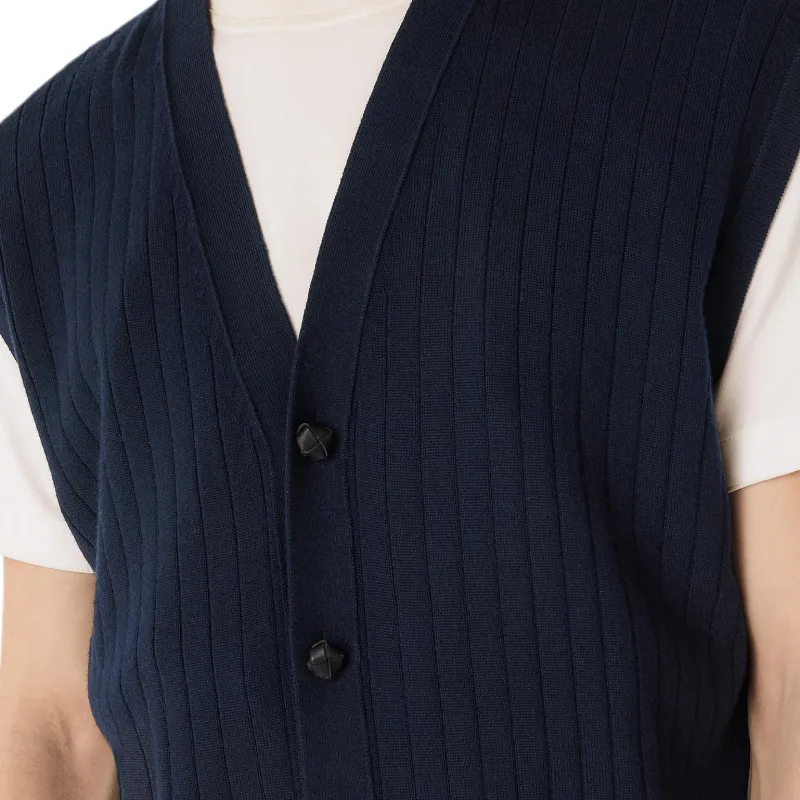 Bottega Veneta SS25 Vest Men's Blue-3