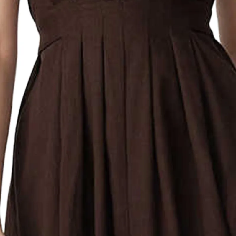 Diane Von Furstenberg SS25 Sleeveless Dress Women's Cocoa Brown-4