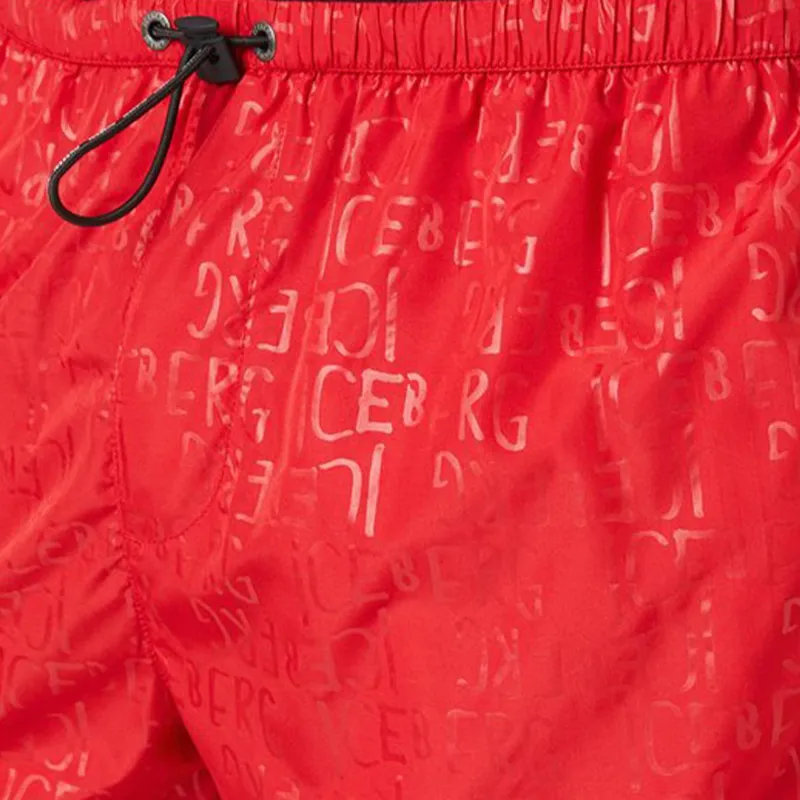 Iceberg Swimming Shorts Men's Red-4