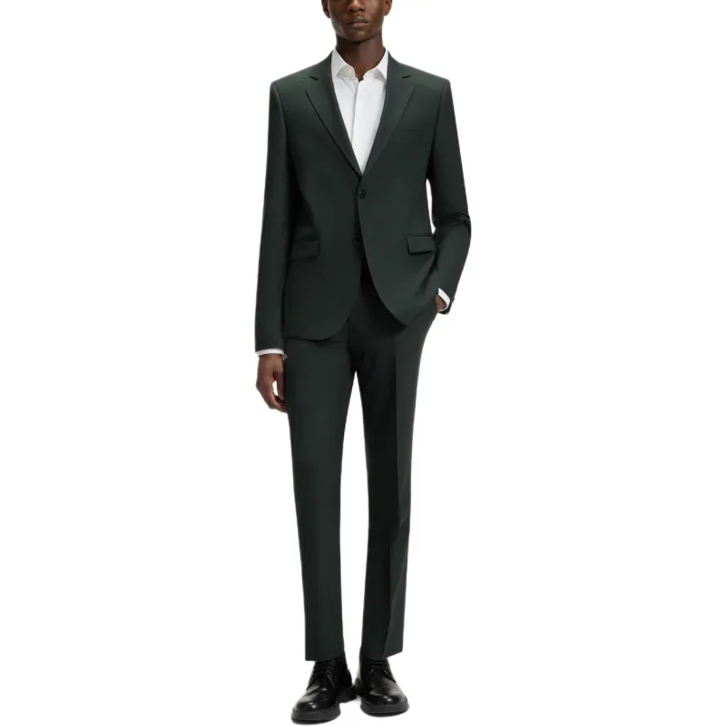 HUGO BOSS Business Suit Men's Dark Green-1