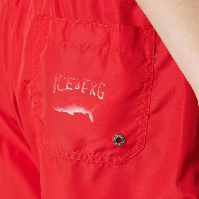 Iceberg Swimming Shorts Men's Red-4