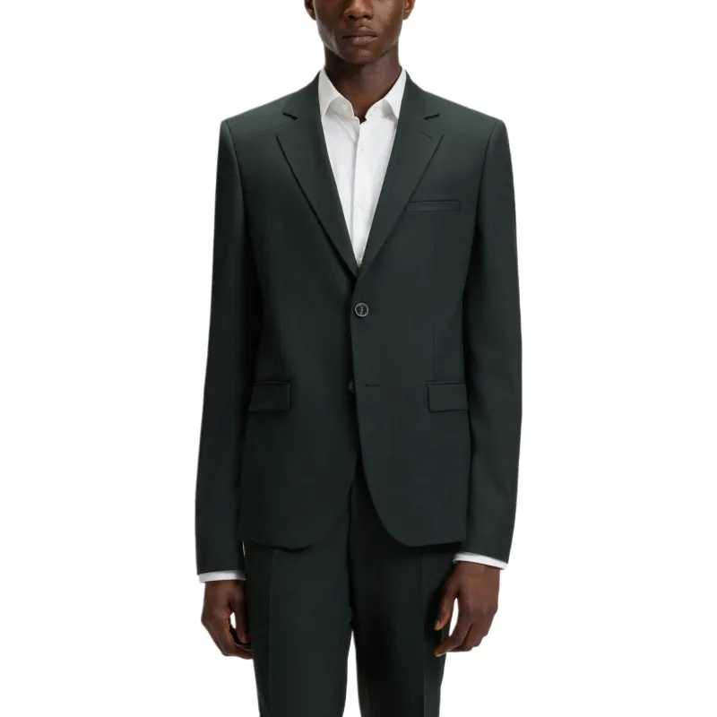 HUGO BOSS Business Suit Men's Dark Green-3