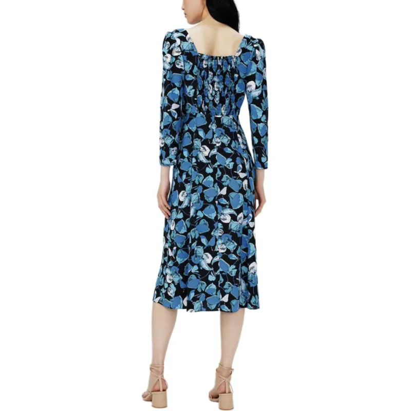 Diane Von Furstenberg Long Sleeved Dress Women's Sapphire Blue-2