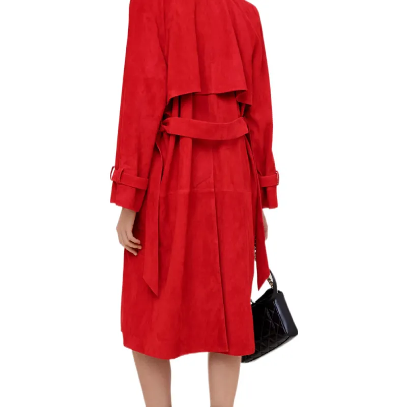 CHANEL SS22 Trench Coat Women's Red-3