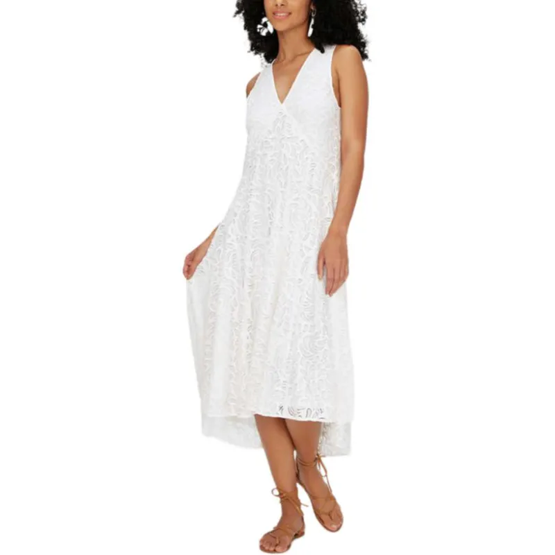 Diane Von Furstenberg Sleeveless Dress Women's Pearl White-1