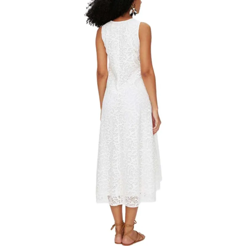 Diane Von Furstenberg Sleeveless Dress Women's Pearl White-2