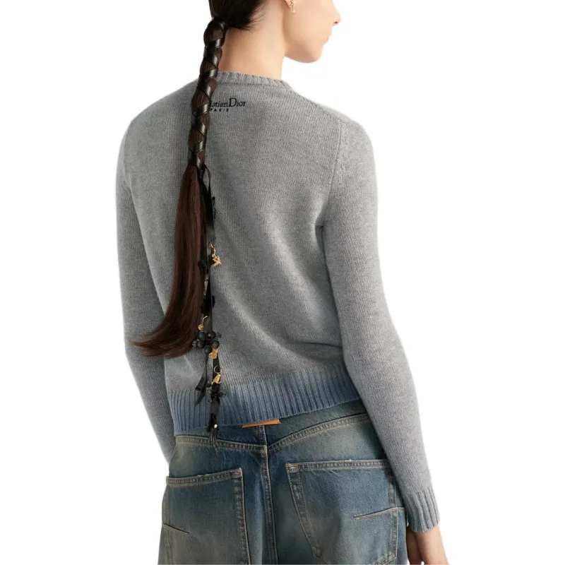 DIOR Cashmere Sweater Women's Gray-4