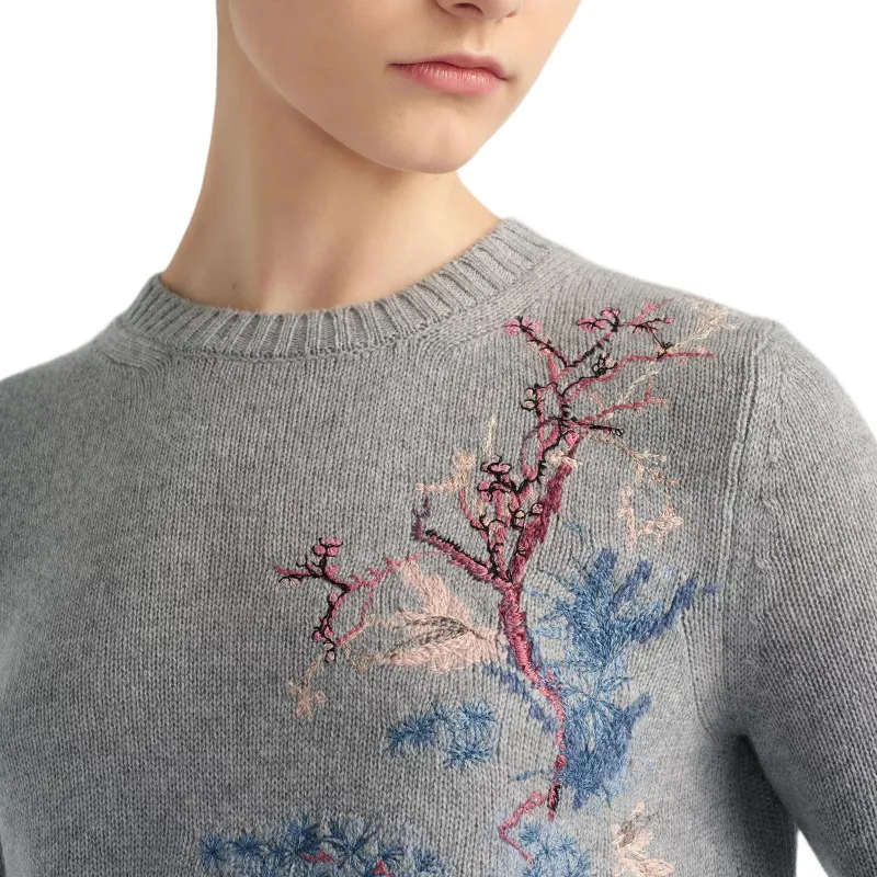 DIOR Cashmere Sweater Women's Gray-5