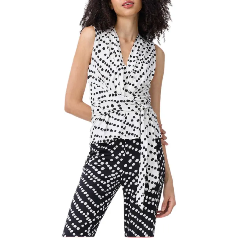 Diane Von Furstenberg FW25 Shirt Women's Black White-2