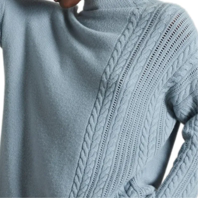 COLOMBO Cashmere Sweater Women's Light Blue-3