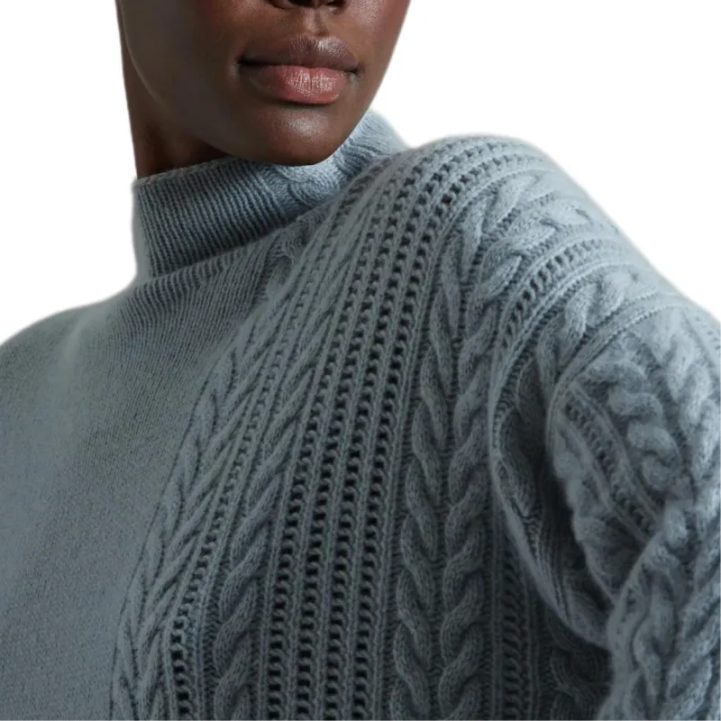 COLOMBO Cashmere Sweater Women's Light Blue-2