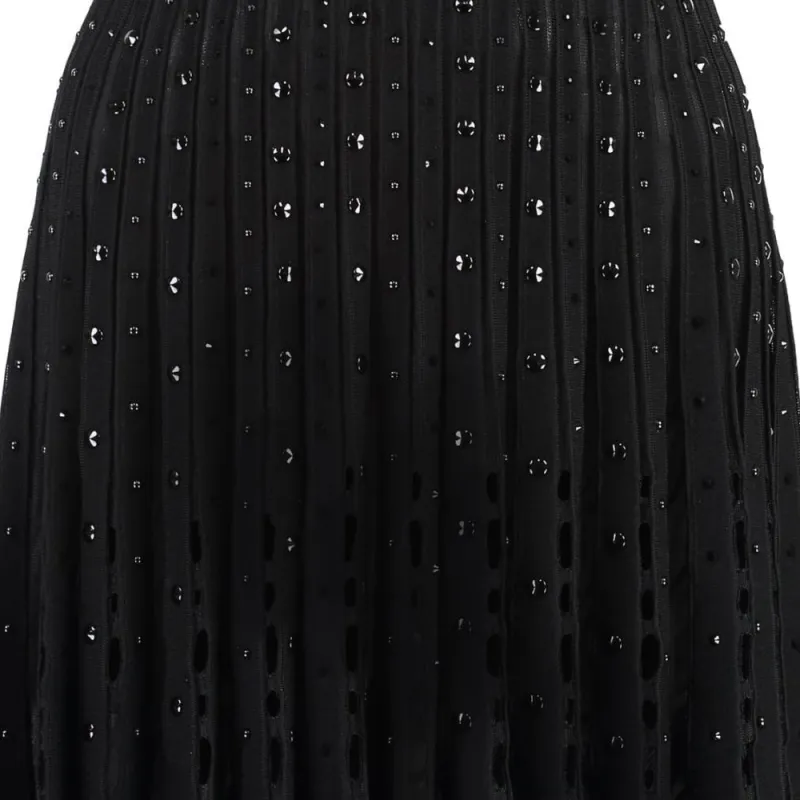 VERSACE Plissé knit Sleeveless Minidress-3