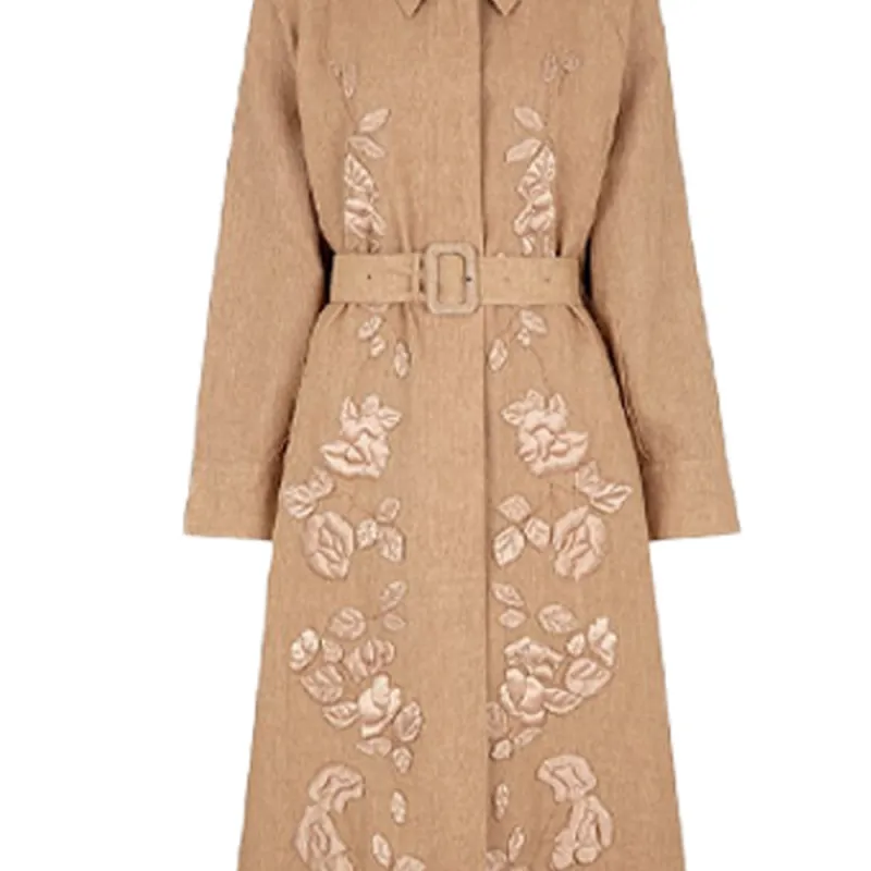 FENDI Trench Coats Women's Beige-3