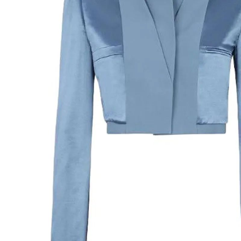 FENDI Cropped Satin Blazer-2
