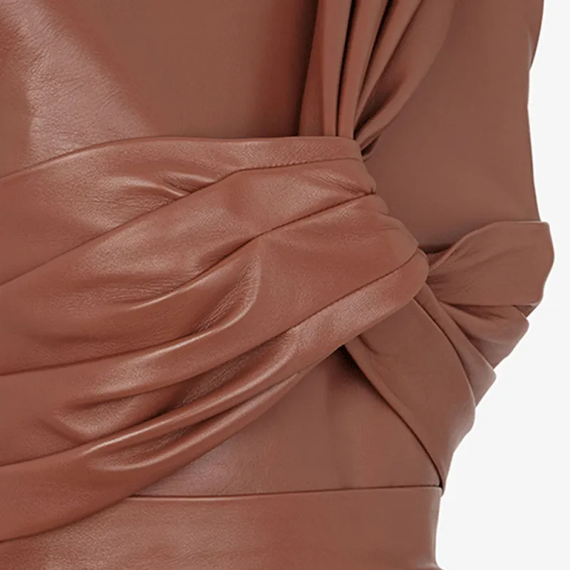 FENDI X Skims Leather Dress Jasper-3