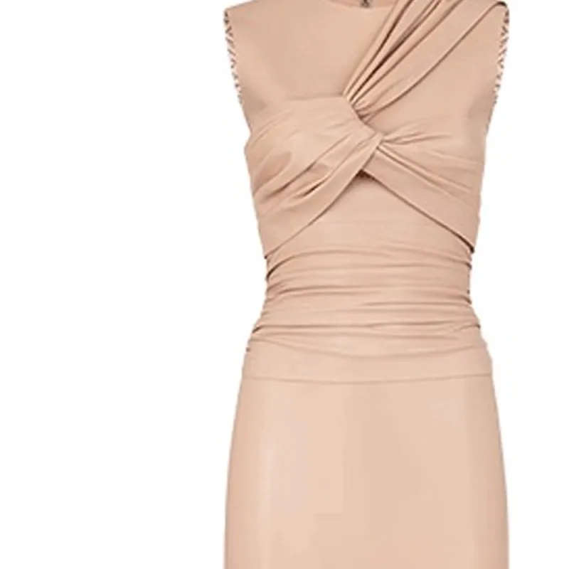 FENDI X Skims Leather Dress Mica-2