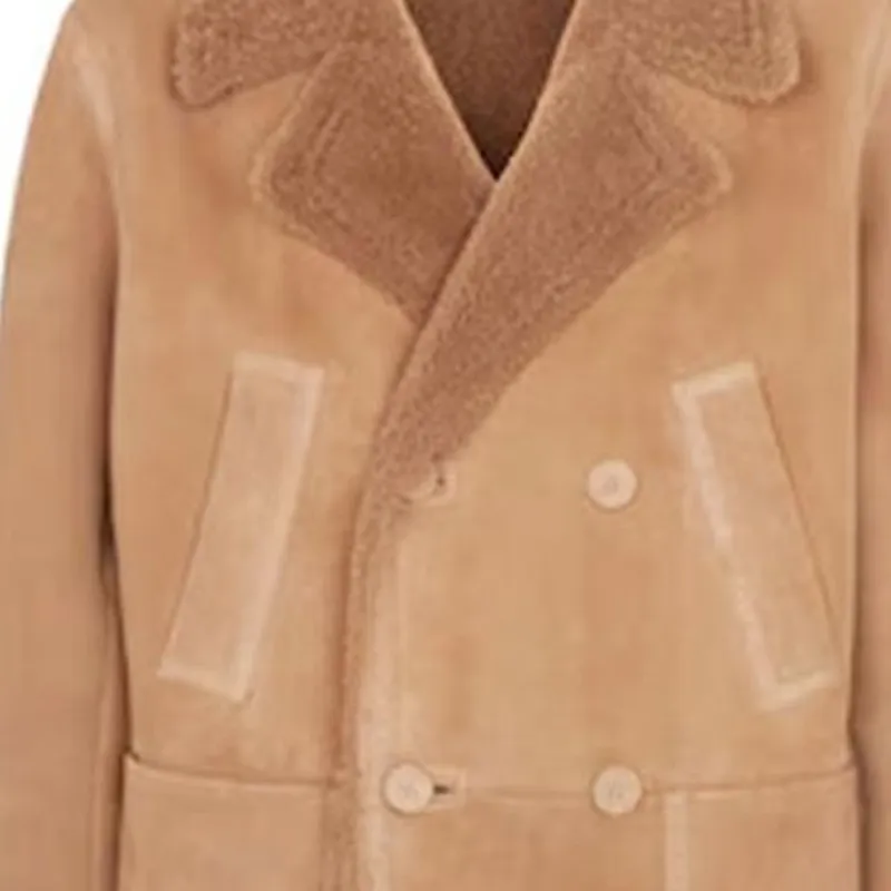 FENDI Double Breasted Shearling Jacket-1