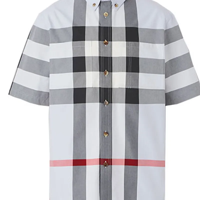 Burberry Shirts Men Light Blue-4