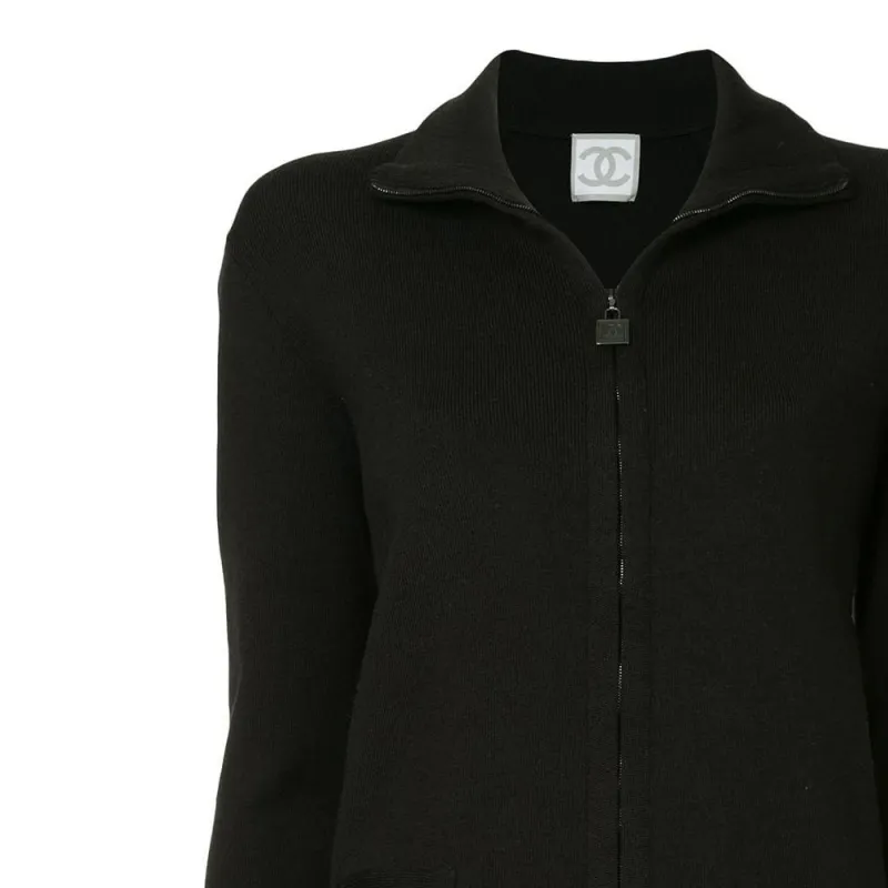 CHANEL 1996 Patch sleeve Cashmere Top-1