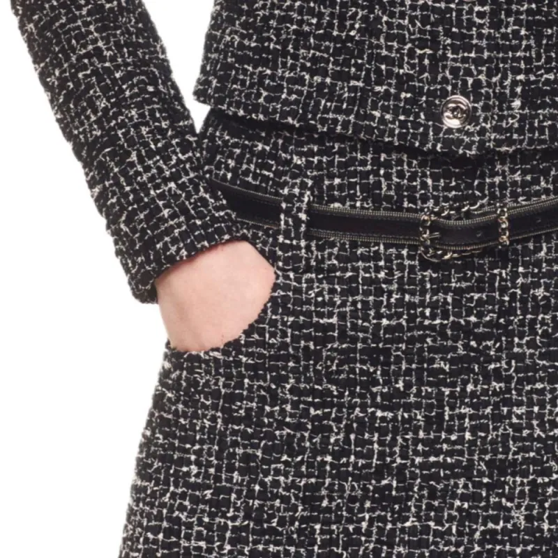 CHANEL 24 Fall And Winter Jackets Coats Women's Black-3