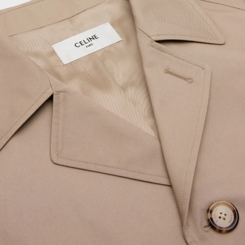 CELINE Oversized Mac Coat In Technical Cotton-2