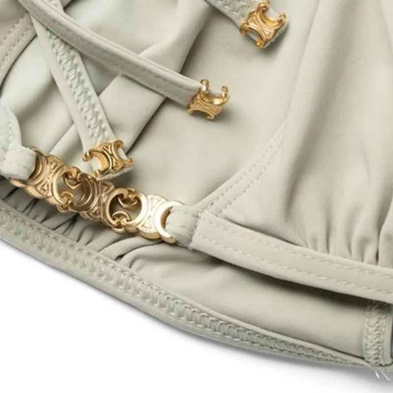 CELINE Triomphe Triangle Top In Matte Jersey-1