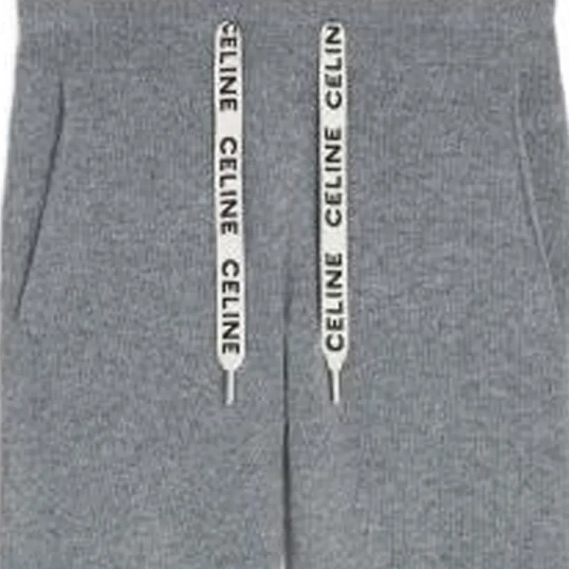 CELINE Knitted Sweatpants Women's Gray-3