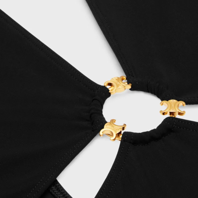 CELINE Matte Jersey Swimsuit Bottoms-2