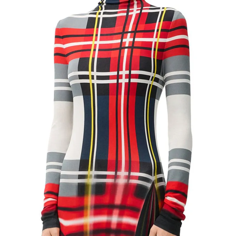 LOEWE FW24 Long Sleeved Dress Women's Red-4