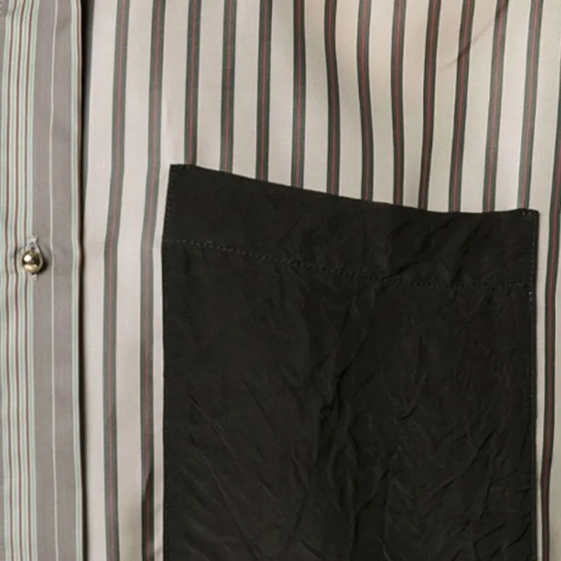 LOEWE Patchwork Striped Shirt-4